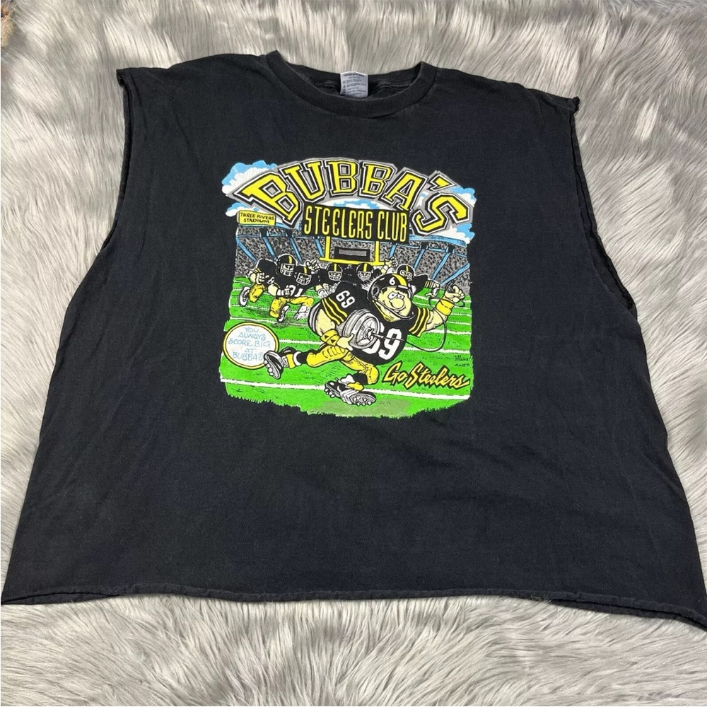 Vintage 90s Bubba’s Steelers Club Virginia Beach Cropped Shirt